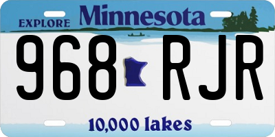 MN license plate 968RJR