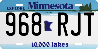 MN license plate 968RJT