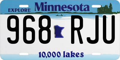 MN license plate 968RJU