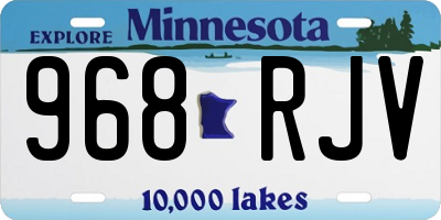 MN license plate 968RJV