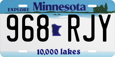 MN license plate 968RJY