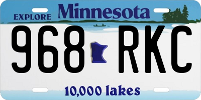 MN license plate 968RKC