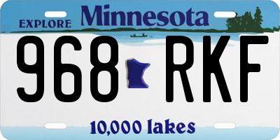 MN license plate 968RKF