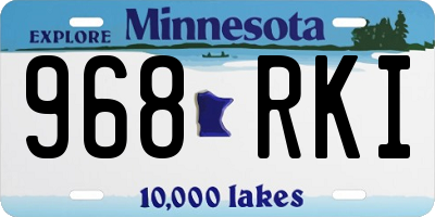 MN license plate 968RKI