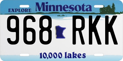 MN license plate 968RKK