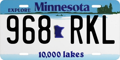 MN license plate 968RKL