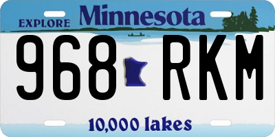 MN license plate 968RKM