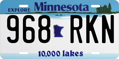 MN license plate 968RKN