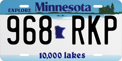 MN license plate 968RKP