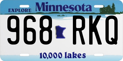 MN license plate 968RKQ