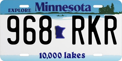 MN license plate 968RKR
