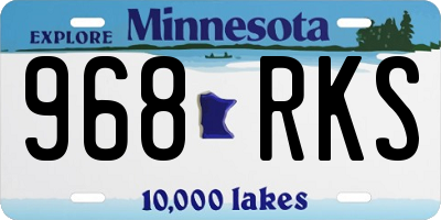 MN license plate 968RKS