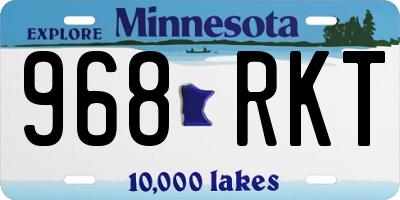 MN license plate 968RKT