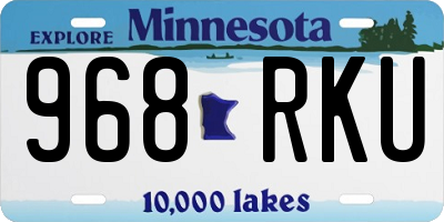 MN license plate 968RKU