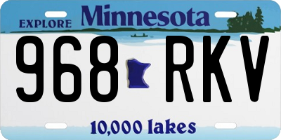 MN license plate 968RKV