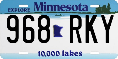 MN license plate 968RKY