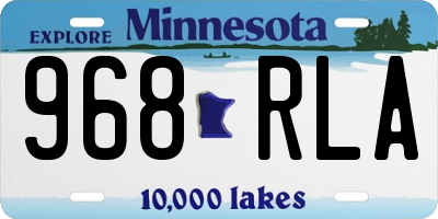 MN license plate 968RLA