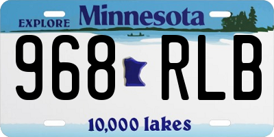 MN license plate 968RLB