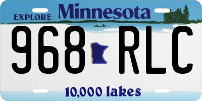 MN license plate 968RLC