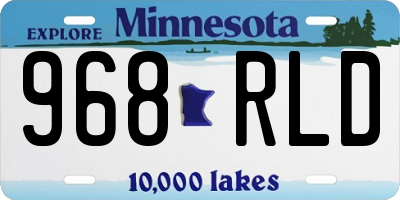 MN license plate 968RLD