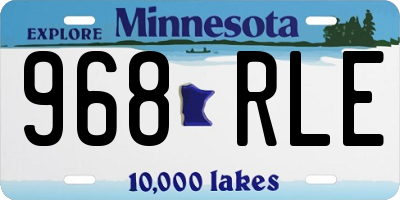 MN license plate 968RLE