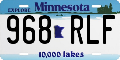 MN license plate 968RLF