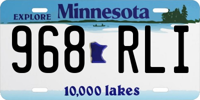 MN license plate 968RLI