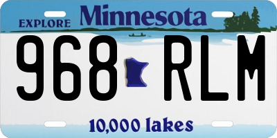 MN license plate 968RLM