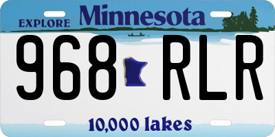 MN license plate 968RLR
