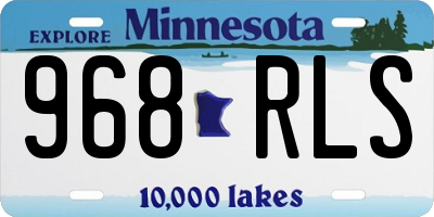 MN license plate 968RLS