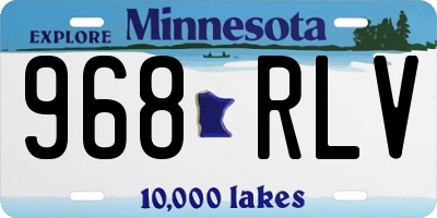 MN license plate 968RLV