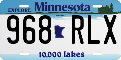 MN license plate 968RLX