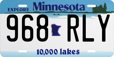 MN license plate 968RLY