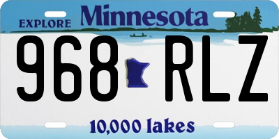 MN license plate 968RLZ