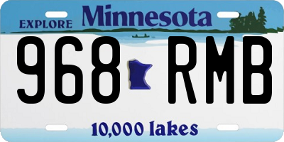 MN license plate 968RMB