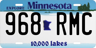MN license plate 968RMC