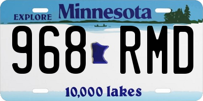 MN license plate 968RMD