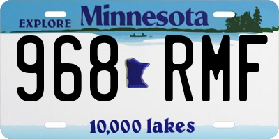 MN license plate 968RMF