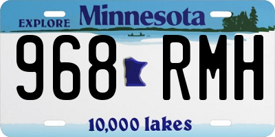 MN license plate 968RMH