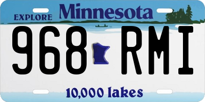 MN license plate 968RMI