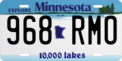 MN license plate 968RMO