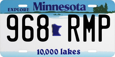MN license plate 968RMP