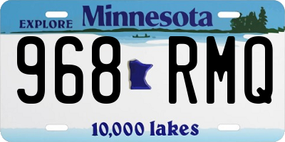 MN license plate 968RMQ