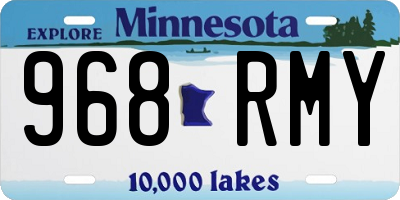 MN license plate 968RMY