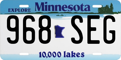 MN license plate 968SEG