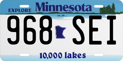 MN license plate 968SEI