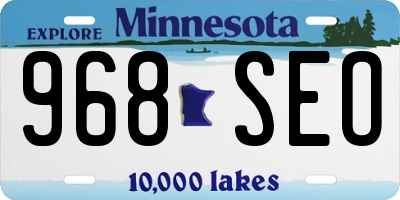 MN license plate 968SEO