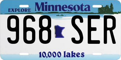 MN license plate 968SER