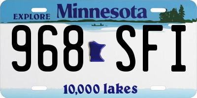 MN license plate 968SFI