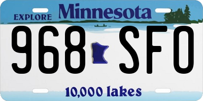 MN license plate 968SFO